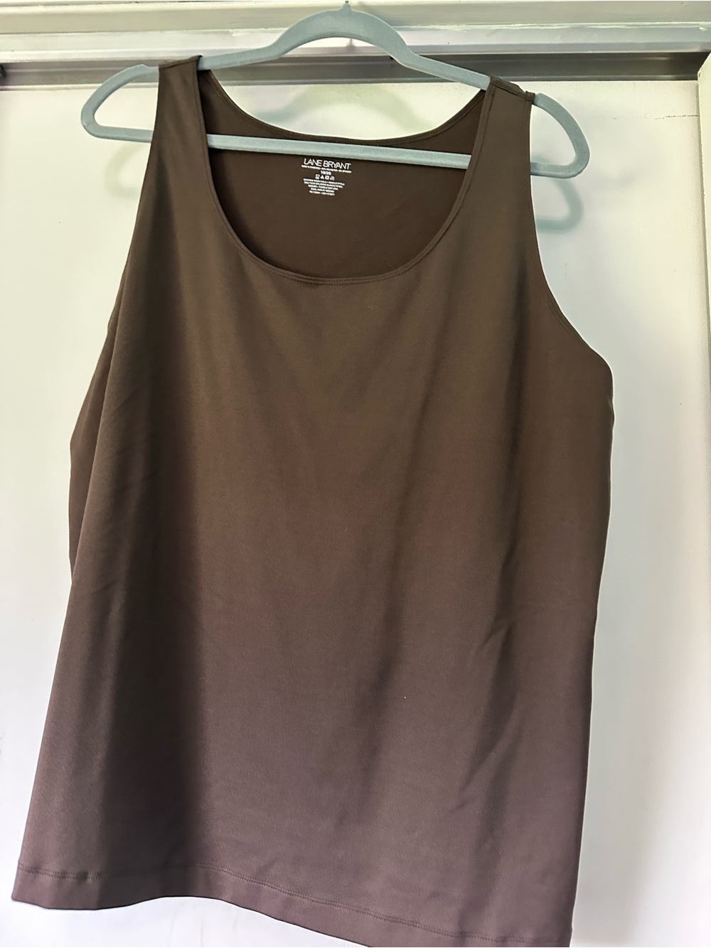 Lane Bryant Chocolate Brown Scoop Neck Tank